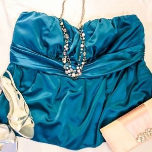 Torrid Tube Top in Dark Teal/Turquoise